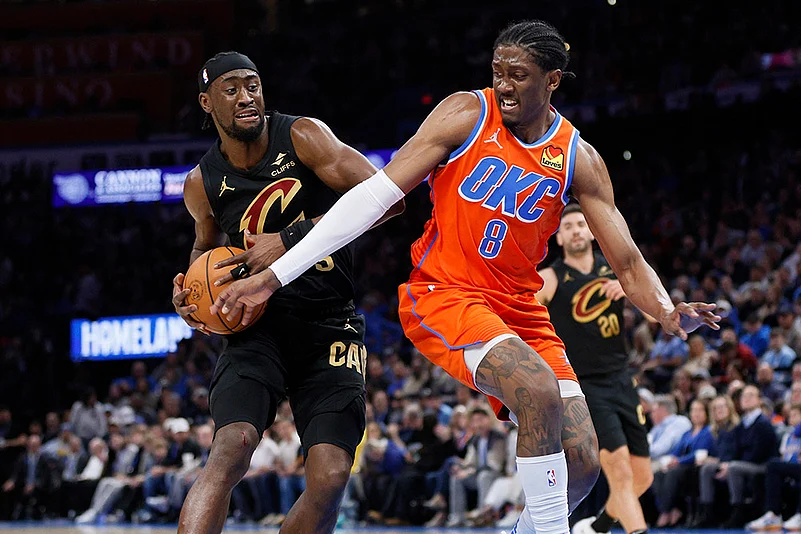 NBA basketball game Cavaliers Thunder vs Oklahoma City Thunder-Jalen Williams