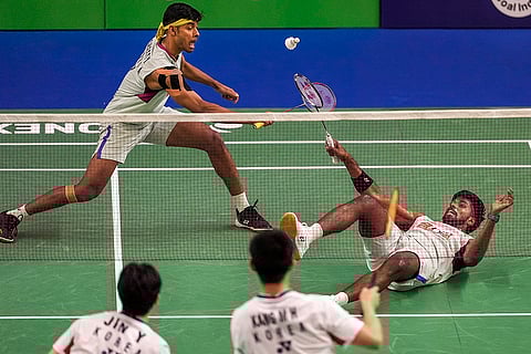 BWF India Open 2025: India's Satwiksairaj Rankireddy and Chirag Shetty during a men's doubles quarterfinal match