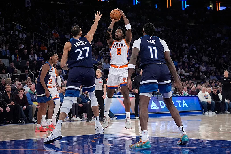 NBA basketball game Minnesota Timberwolves vs New York Knicks-OG Anunoby