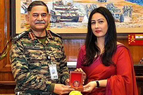 Army Chief receives book Drills, Thrills and Spills