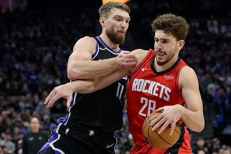 NBA basketball game Sacramento Kings vs Houston Rockets-Alperen Sengun