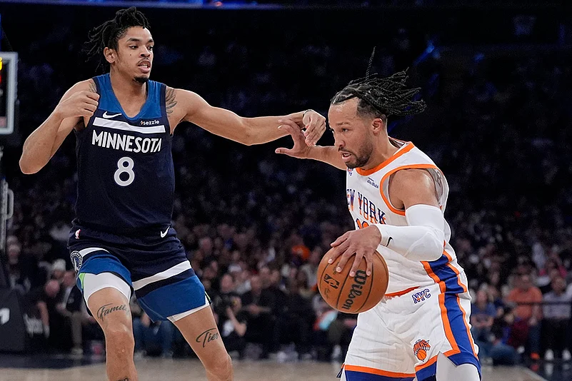 NBA basketball game Minnesota Timberwolves vs New York Knicks-Jalen Brunson