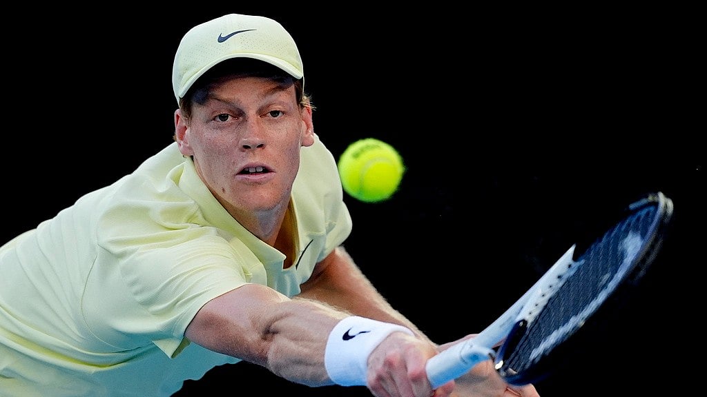 Photo: AP/Asanka Brendon Ratnayake : Jannik Sinner in action at the Australian Open.