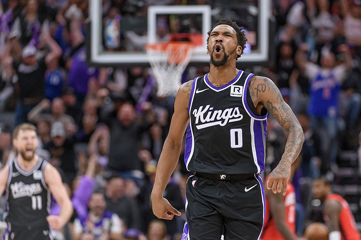 NBA basketball game Sacramento Kings vs Houston Rockets-Malik Monk