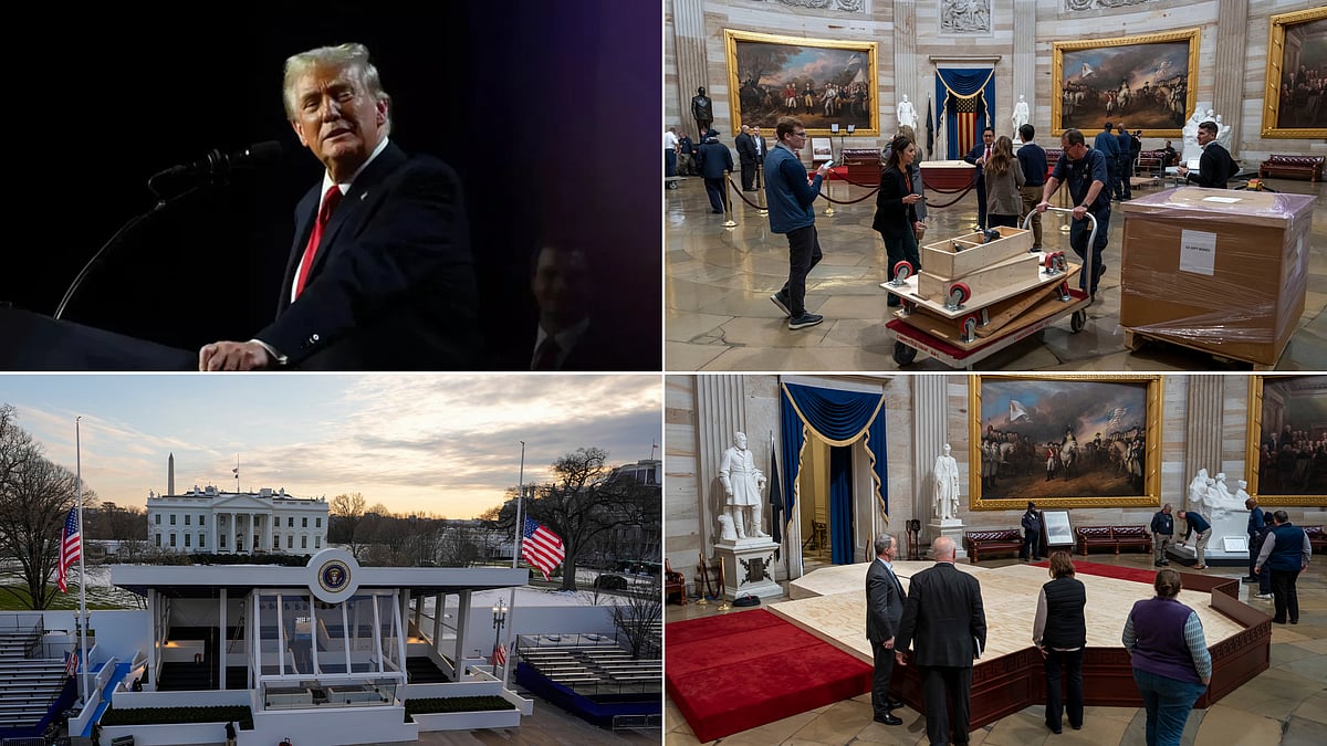 AP : High-level security arrangements in Washington for Donald Trump's inauguration at US Capitol Rotunda on January 20.