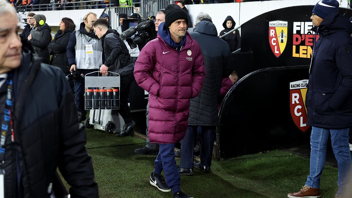 Luis Enrique during PSG's 2-1 win over Lens