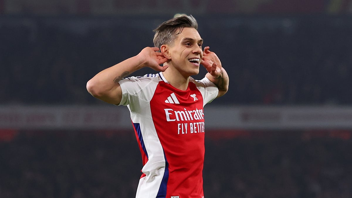 Leandro Trossard celebrates his goal against Tottenham last Sunday