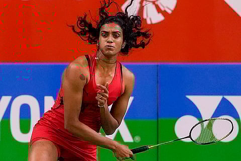 BWF India Open 2025: India's PV Sindhu returns a shot during women's singles quarterfinal match