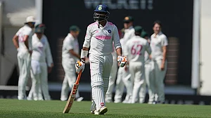 | Photo: AP/Mark Baker : IND Vs AUS 5th Test Day 3: India's Ravindra Jadeja walks from the field after he was dismissed