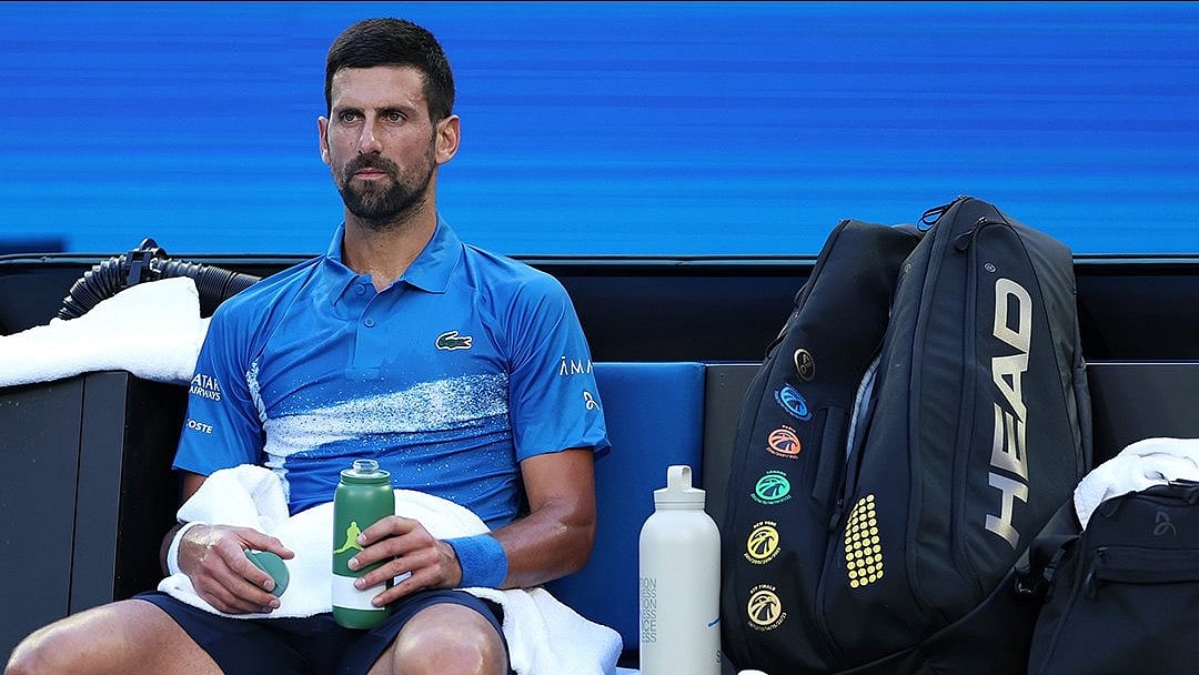 Photo: X | Eurosport : Novak Djokovic during his match in Australia Open 2025.