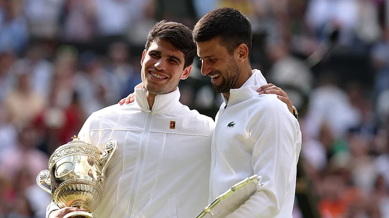 Carlos Alcaraz and Novak Djokovic