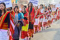 Human Chains in Tripura Over Kokborok Script Demand | Photo: PTI : Representational Image: Kokborok Day celebrations in Agartala