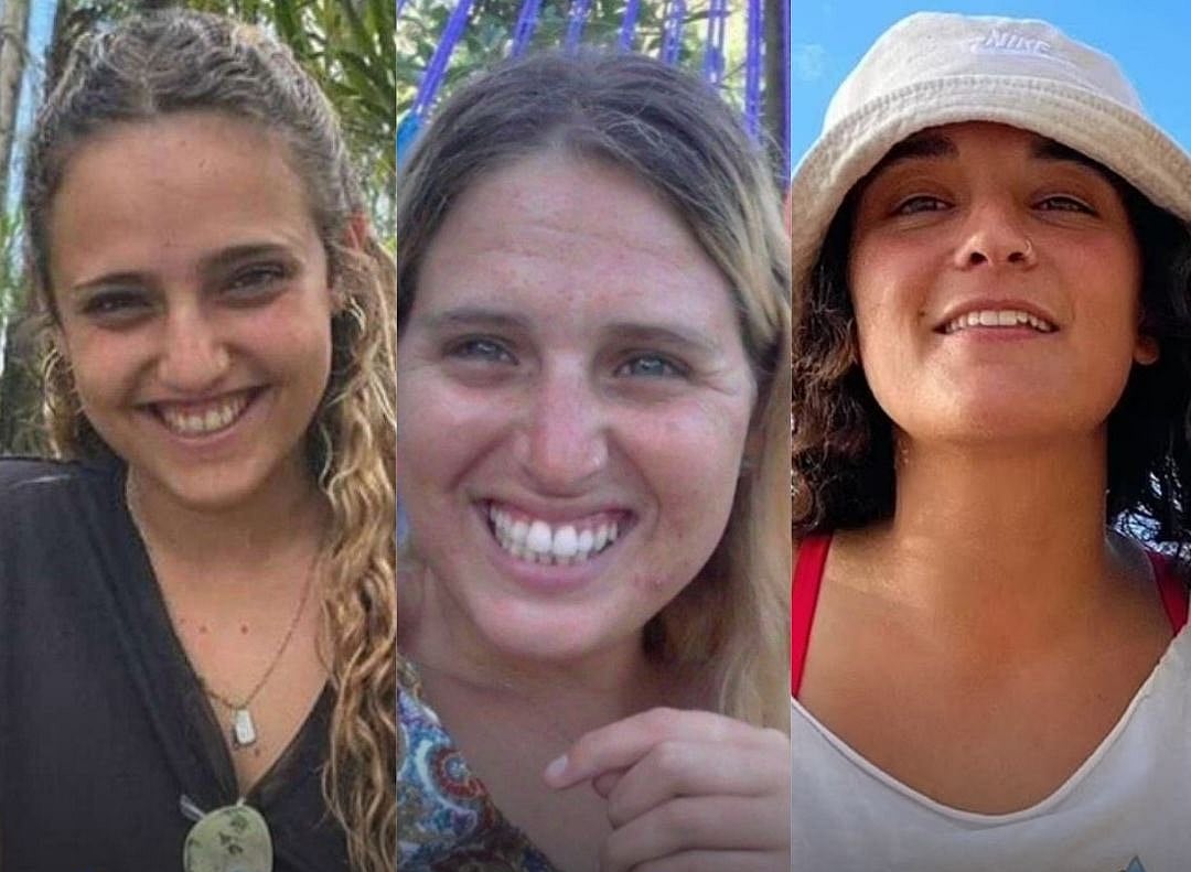 x.com/Israel Defense Forces : Romi Gonen, Doron Steinbrecher And Emily Damari were handed over to the Red Cross on January 19 by Hamas 
