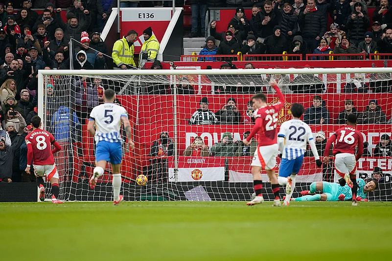 English Premier League soccer Manchester United and Brighton and Hove Albion: Bruno Fernandes