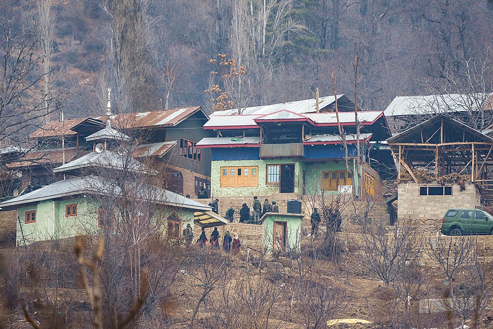 | Photo: PTI/S Irfan : Encounter in J&K's Sopore