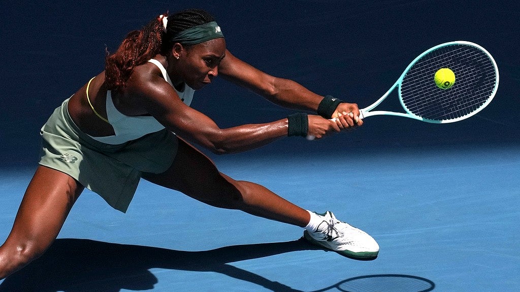 AP : Coco Gauff in action at the Australian Open.