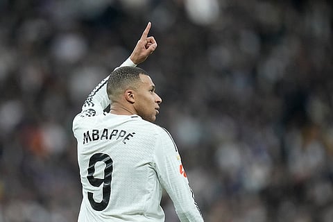 La Liga 2024-25: Kylian Mbappe celebrates after scoring a goal