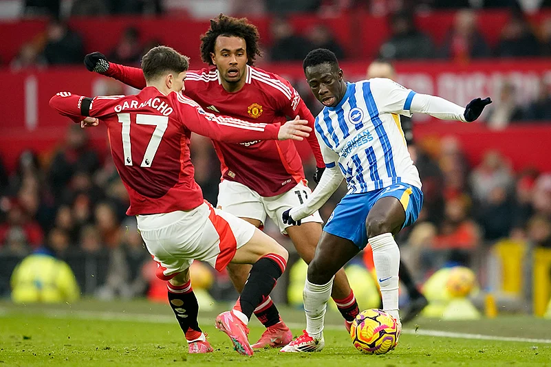 English Premier League soccer Manchester United and Brighton and Hove Albion: Yankuba Minteh