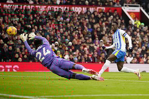 EPL 2024-25: Brighton's Yankuba Minteh scores his side's first goal