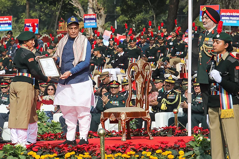 Rajnath Singh visits NCC Republic Day Parade camp