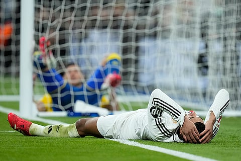 La Liga 2024-25: Jude Bellingham reacts after missing a chance to score