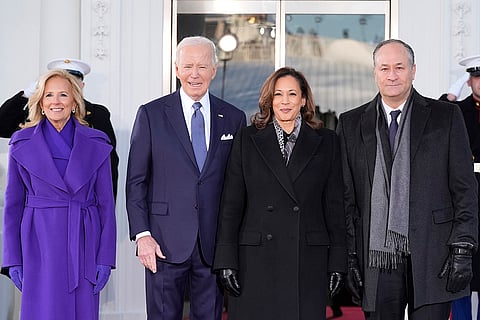 Joe Biden, Jill Biden, Kamala Harris and Doug Emhoff