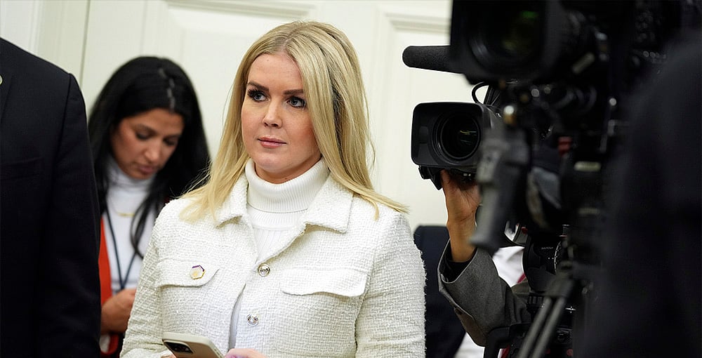 | Photo: AP/Evan Vucci : White House press secretary Karoline Leavitt