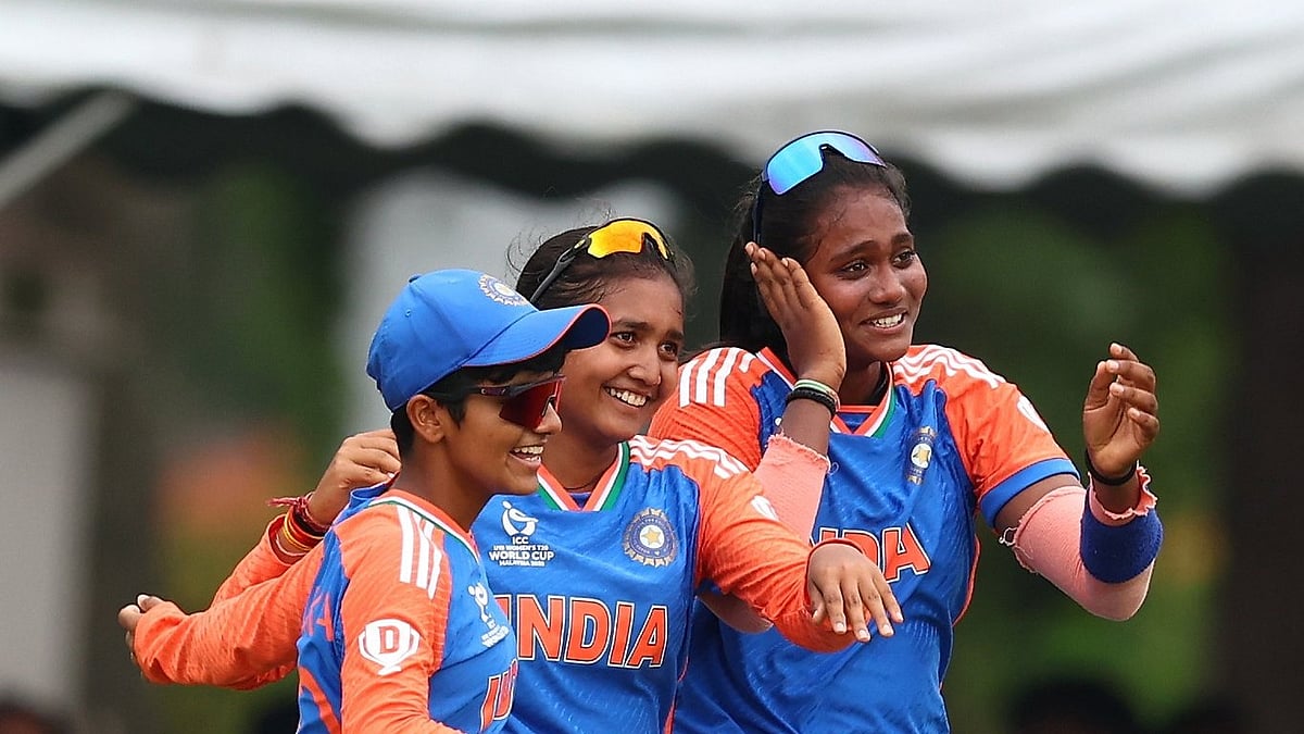 X | Malaysia Cricket : India women celebrate victory over Malaysia in group a match at the ICC Women’s U-19 T20 World Cup 2025.