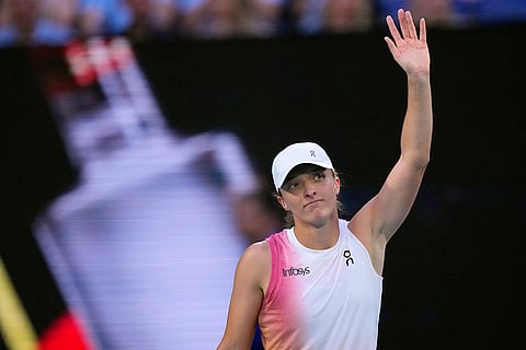 Australian Open 2025: Iga Swiatek waves after defeating Eva Lys