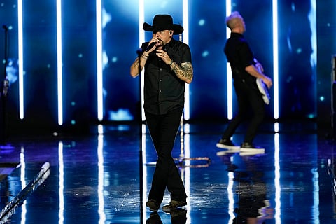 Jason Aldean performs at the Liberty Ball