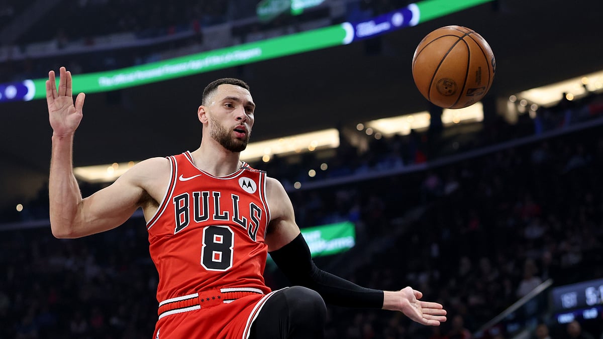 Zach LaVine during the Chicago Bulls' win over the Los Angeles Clippers