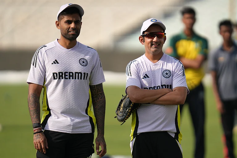 India head coach Gautam Gambhir with T20I captain Suryakumar Yadav. - X/BCCI