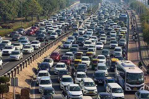 Traffic on Delhi-Meerut Expressway