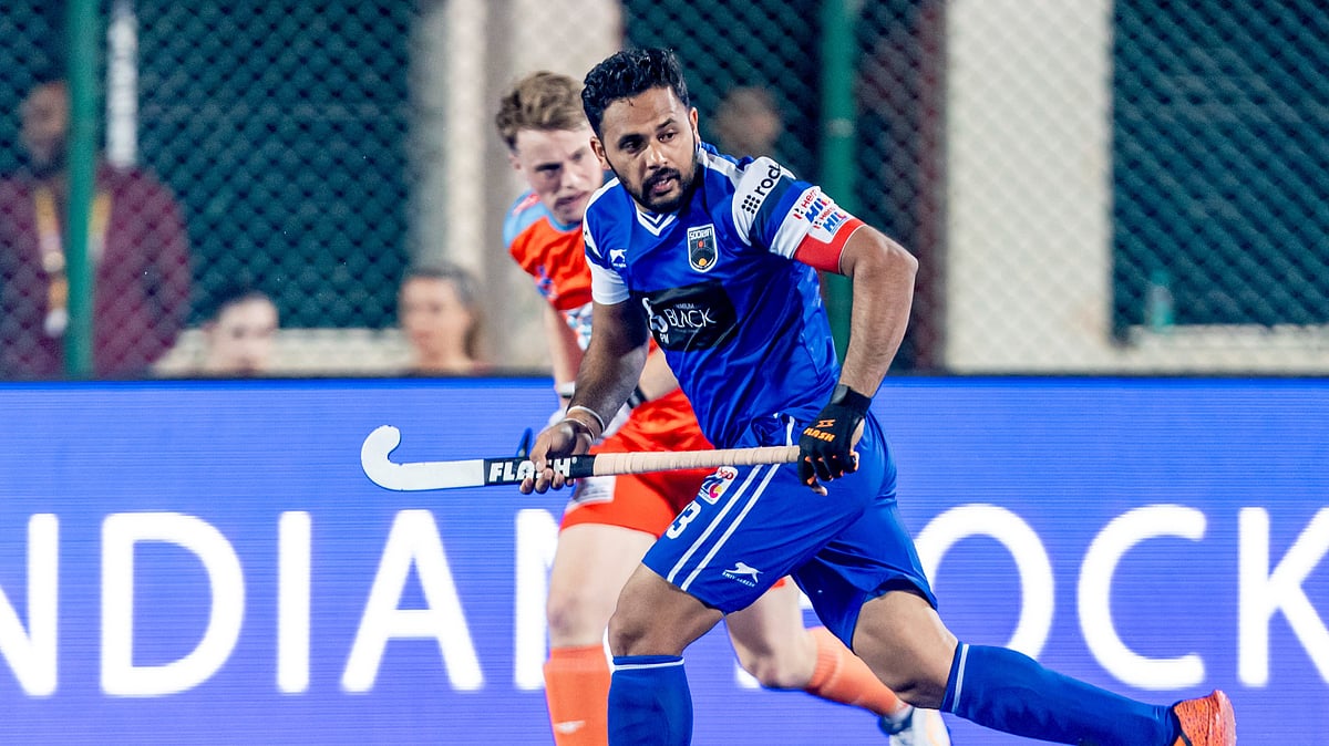 X/SoormaHC : Harmanpreet Singh in action for Soorma Hockey Club.