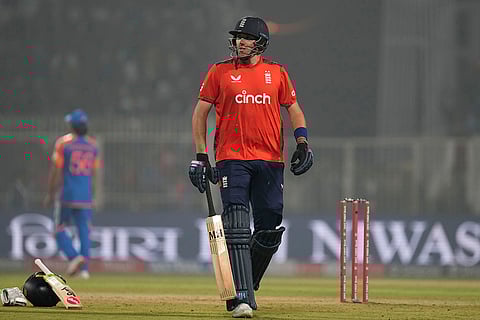 IND vs ENG 1st T20: England's Jamie Overton walks off the field after losing his wicket
