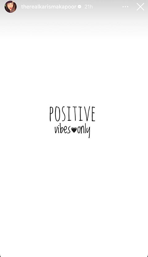 Karishma Kapoor's Intagram Story