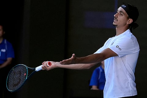 Australian Open 2025: Lorenzo Sonego reacts during his match against Ben Shelton