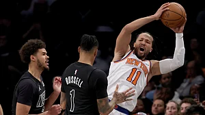 Jalen Brunson in action against the Brooklyn Nets