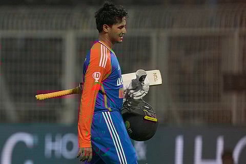 IND vs ENG 1st T20: India's Abhishek Sharma reacts as he walks off the field