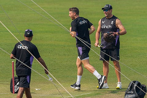 IND vs ENG 1st T20: Jos Buttler, center, runs during their practice session