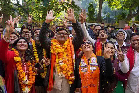 Delhi polls: BJP candidate Anil Goyal campaigns