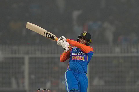 IND vs ENG 1st T20: India's Abhishek Sharma plays a shot