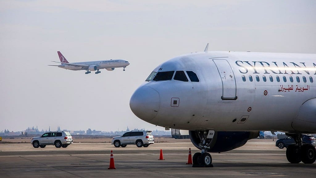 AP : A Turkish Airlines commercial flight lands at Damascus international airport from Istanbul, in Damascus, Syria, Thursday, Jan. 23, 2025.