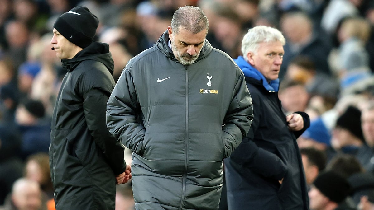 Ange Postecoglou's Tottenham lost 3-2 at Everton last week