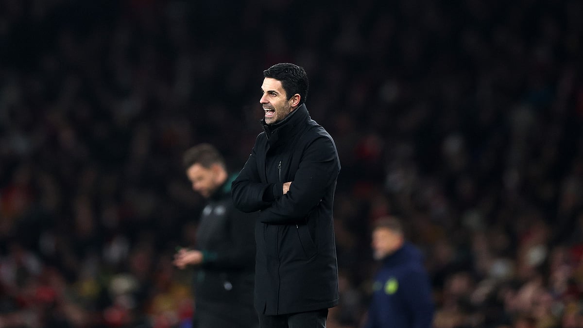 Mikel Arteta during a game.