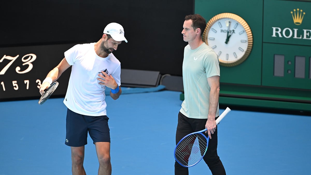 Andy Murray and Novak Djokovic at the Australian Open