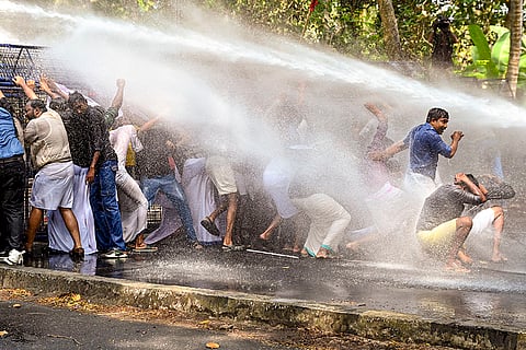 AISF protest in Trivandrum