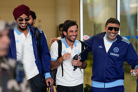 Arshdeep Singh, left, and Ravi Bishnoi
