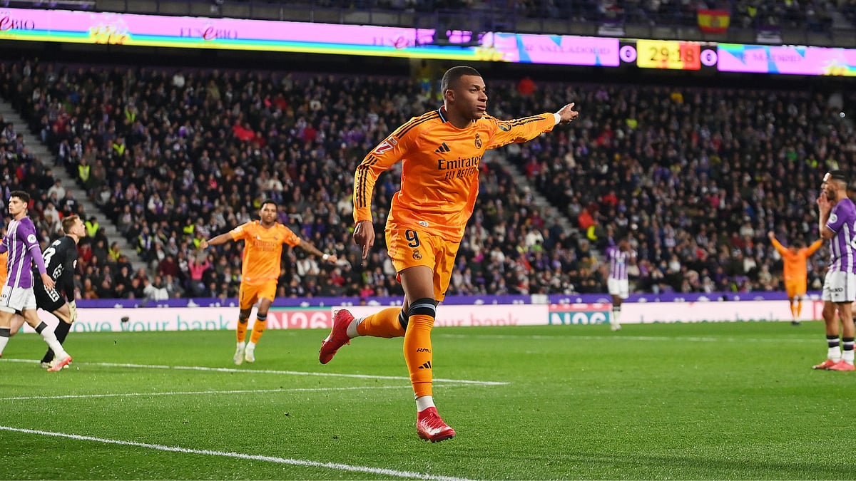 Kylian Mbappe scored a hat-trick in Real Madrid's 3-0 win over Real Valladolid