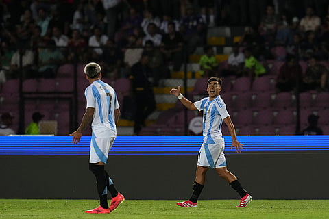 U-20 South American Championship: Argentina's Ian Subiabre celebrates after scoring his side's opening